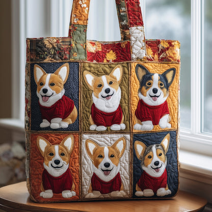 Corgi Charm Quilted Tote Bag GFTOTP11141