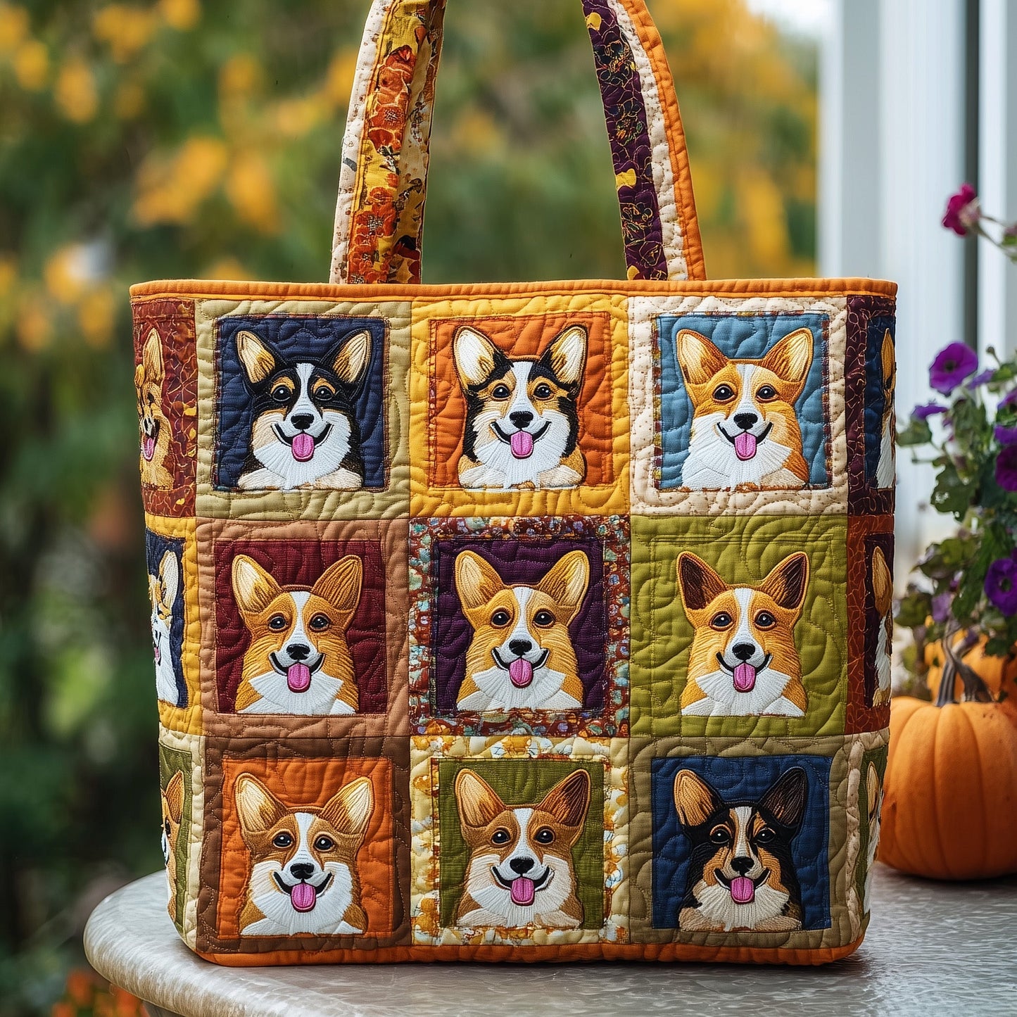 Corgi Charm Quilted Tote Bag GFTOTP11142