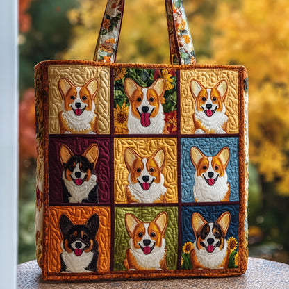 Corgi Charm Quilted Tote Bag GFTOTP11143