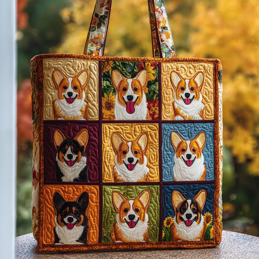 Corgi Charm Quilted Tote Bag GFTOTP11143