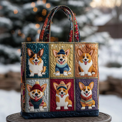 Corgi Charm Quilted Tote Bag GFTOTP11144