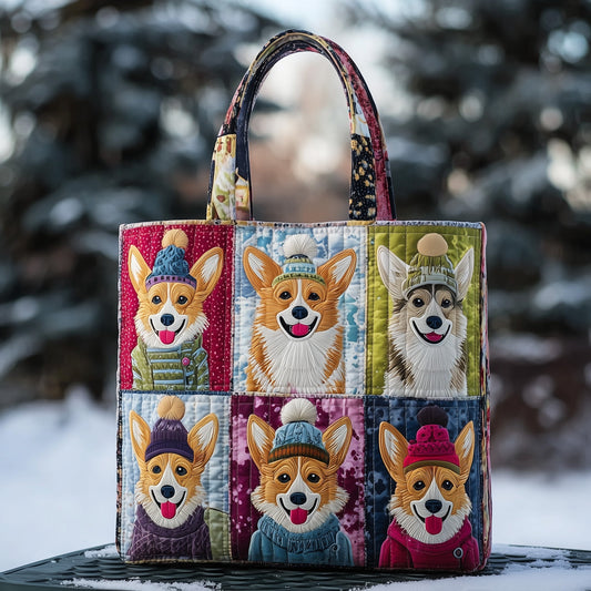 Corgi Charm Quilted Tote Bag GFTOTP11145
