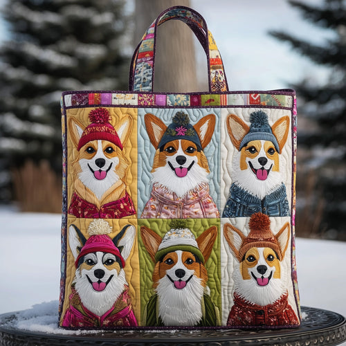 Corgi Charm Quilted Tote Bag GFTOTP11147
