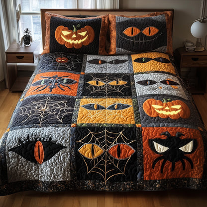 Creepy Halloween 3-Piece Quilted Bedding Set GFTOTP11149