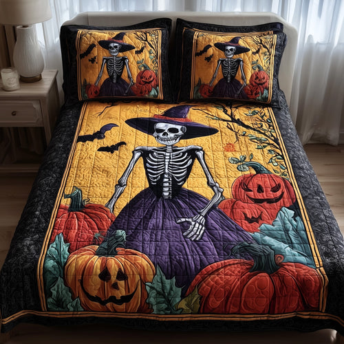 Whimsical Witch 3-Piece Quilted Bedding Set GFTOTP11152