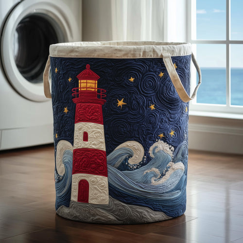 Lighthouse Quilted Laundry Basket GFTOTP11165