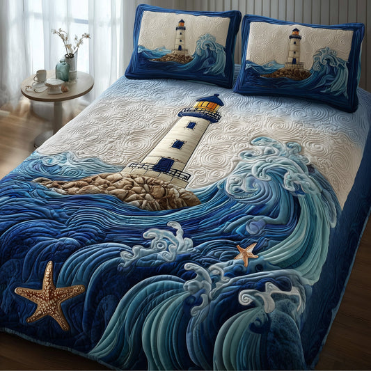 Lighthouse 3-Piece Quilted Bedding Set GFTOTP11171