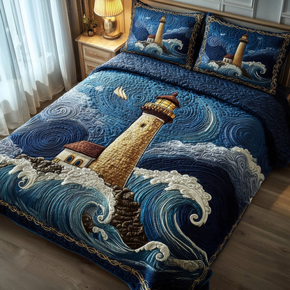 Lighthouse 3-Piece Quilted Bedding Set GFTOTP11173