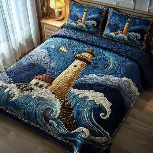 Lighthouse 3-Piece Quilted Bedding Set GFTOTP11173