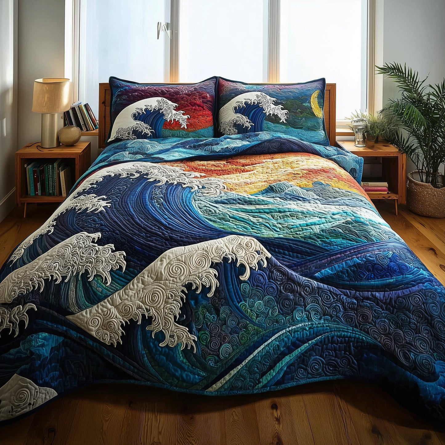 Wave 3-Piece Quilted Bedding Set GFTOTP11175