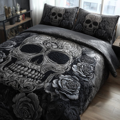Dark Elegance 3-Piece Quilted Bedding Set GFTOTP11190