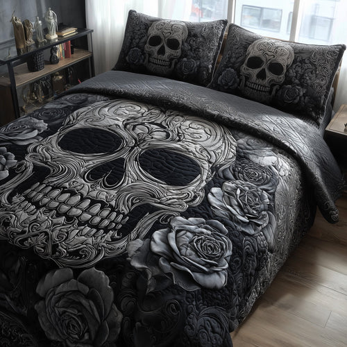 Dark Elegance 3-Piece Quilted Bedding Set GFTOTP11190