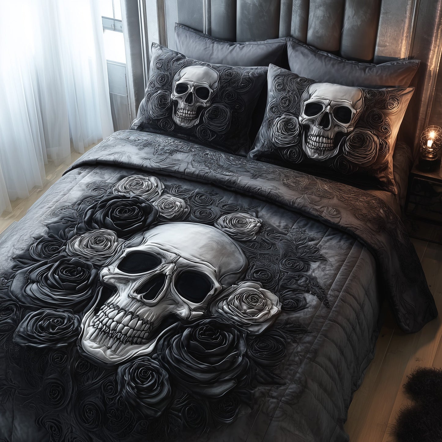Dark Elegance 3-Piece Quilted Bedding Set GFTOTP11191