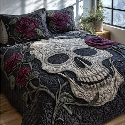 Dark Elegance 3-Piece Quilted Bedding Set GFTOTP11194
