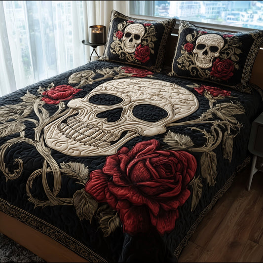 Skull Serenity 3-Piece Quilted Bedding Set GFTOTP11195