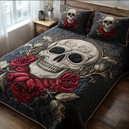 Skull Serenity 3-Piece Quilted Bedding Set GFTOTP11196