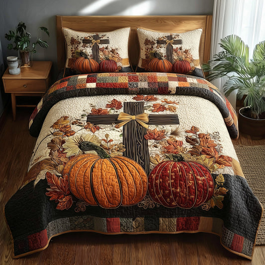 Fall for Jesus 3-Piece Quilted Bedding Set GFTOTP11216