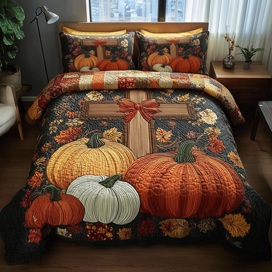 Fall for Jesus 3-Piece Quilted Bedding Set GFTOTP11217