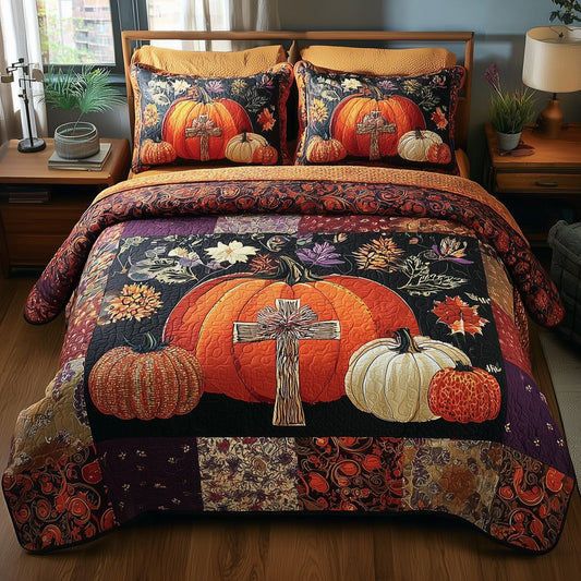 Fall for Jesus 3-Piece Quilted Bedding Set GFTOTP11218