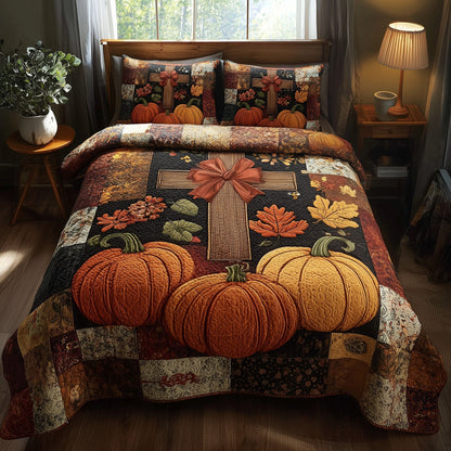 Fall for Jesus 3-Piece Quilted Bedding Set GFTOTP11219