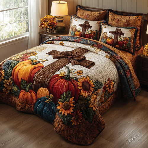Fall for Jesus 3-Piece Quilted Bedding Set GFTOTP11222