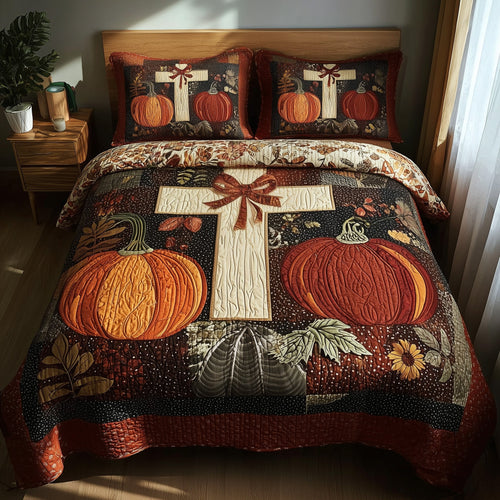 Fall for Jesus 3-Piece Quilted Bedding Set GFTOTP11223