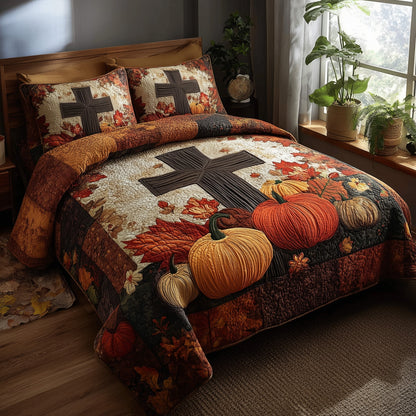 Fall for Jesus 3-Piece Quilted Bedding Set GFTOTP11224