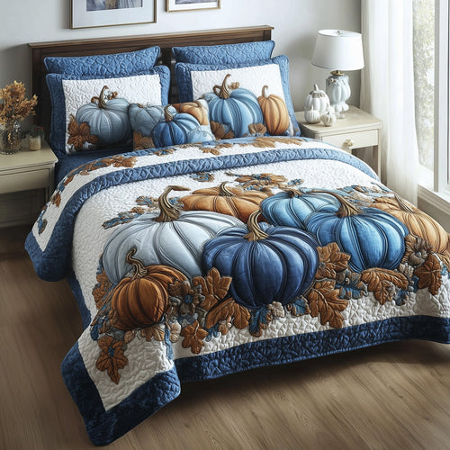 Autumn Pumpkin 3-Piece Quilted Bedding Set GFTOTP11232