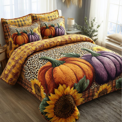 Autumn Pumpkin 3-Piece Quilted Bedding Set GFTOTP11240