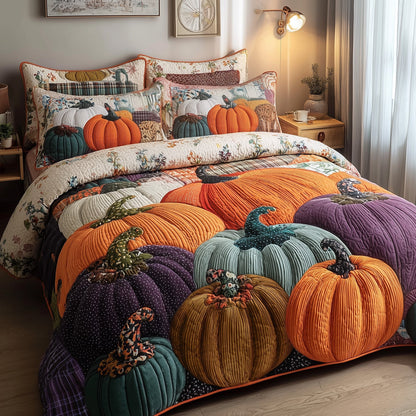 Autumn Pumpkin 3-Piece Quilted Bedding Set GFTOTP11242