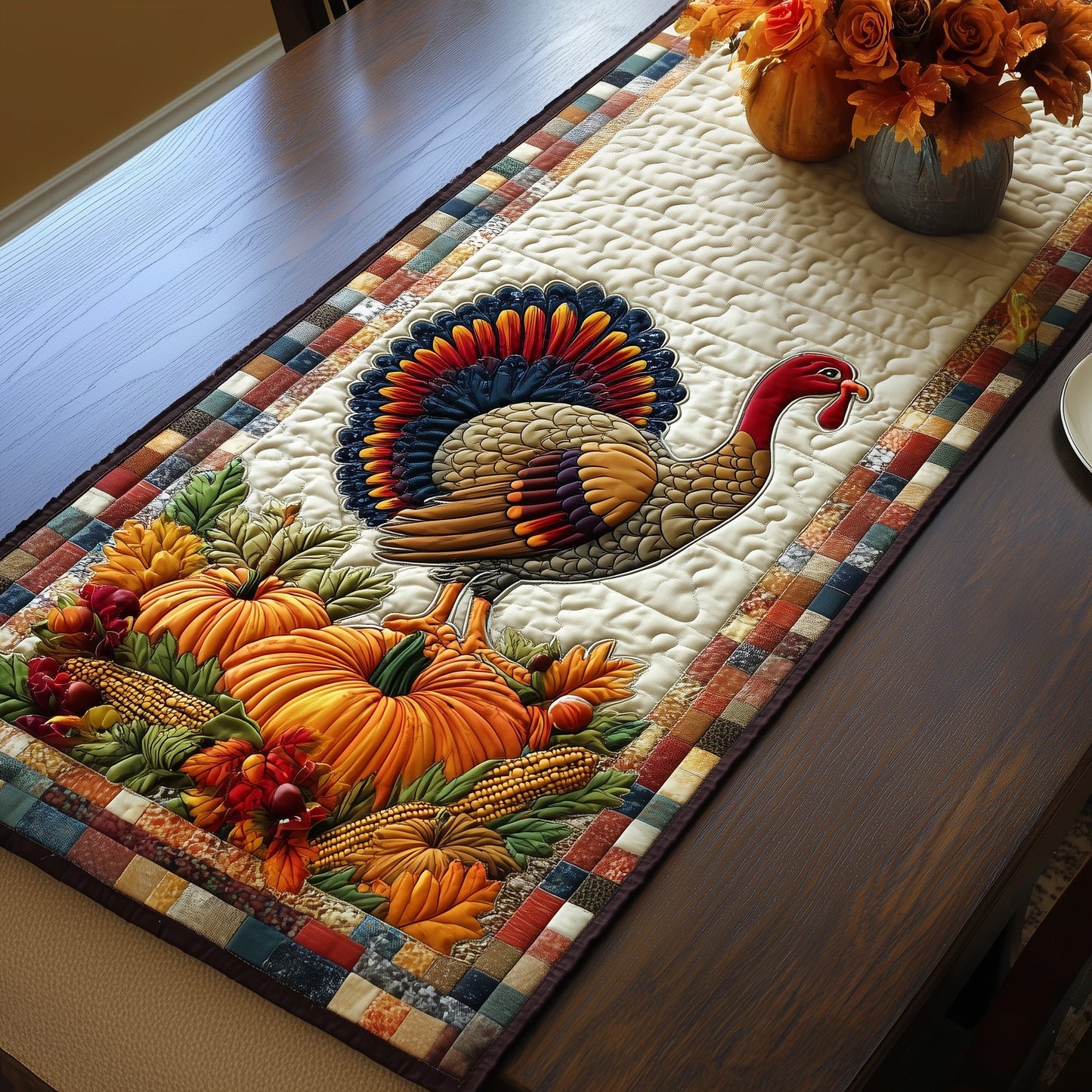 Autumn Turkey Quilted Table Runner GFTOTP11249