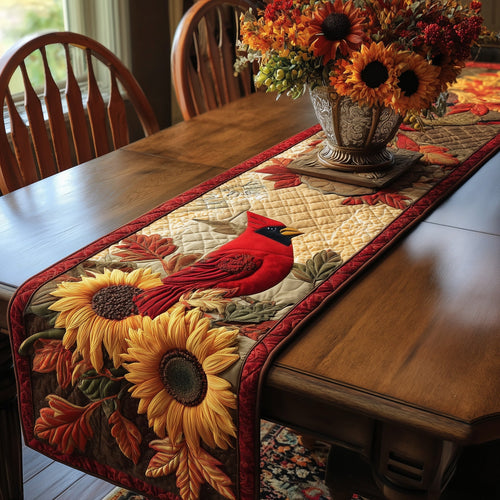 Autumn Cardinal Quilted Table Runner GFTOTP11253