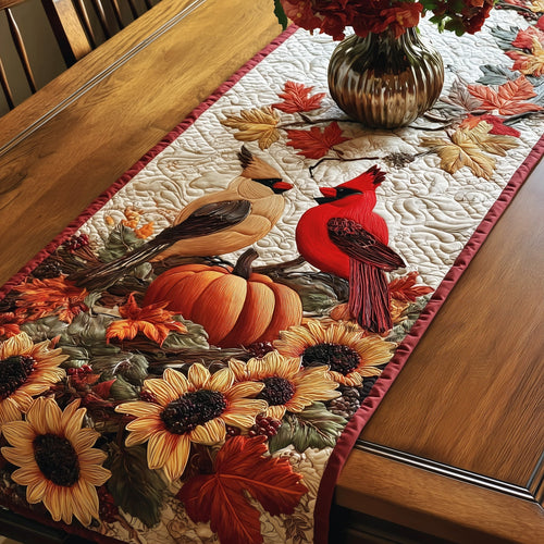 Autumn Cardinal Quilted Table Runner GFTOTP11256