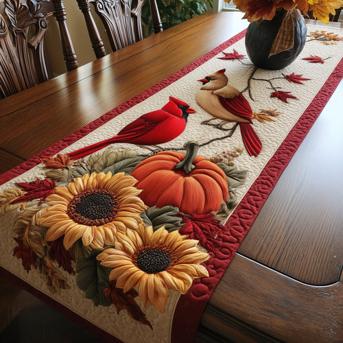 Autumn Cardinal Quilted Table Runner GFTOTP11257