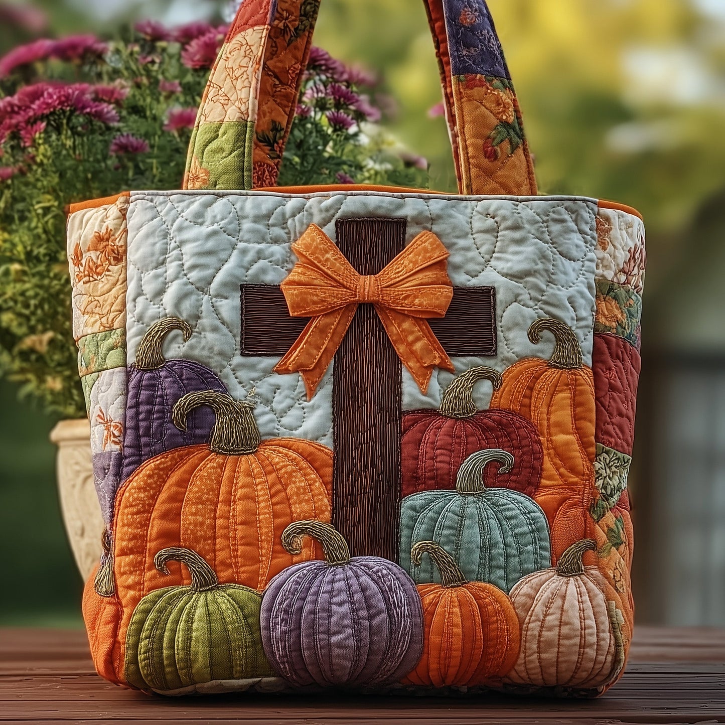 Fall For Jesus Quilted Tote Bag GFTOTP11267