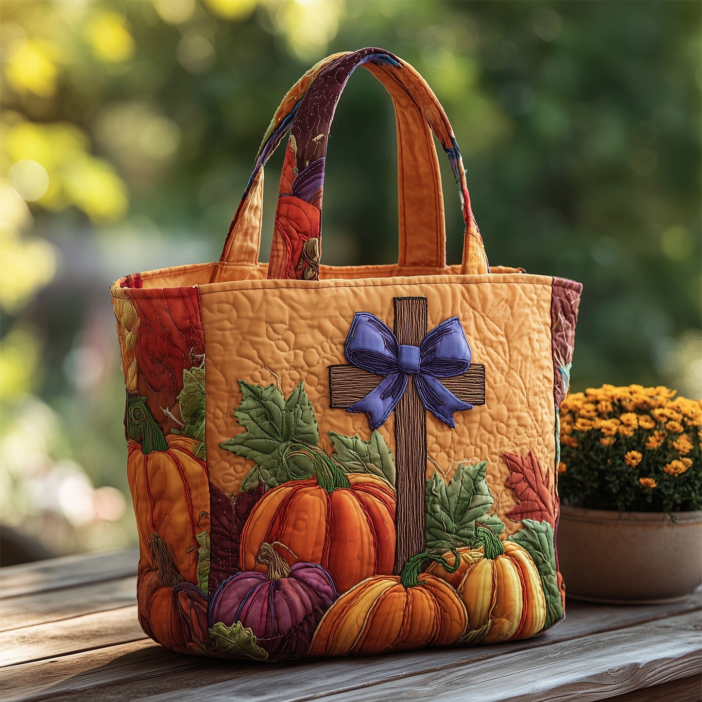 Fall For Jesus Quilted Tote Bag GFTOTP11268