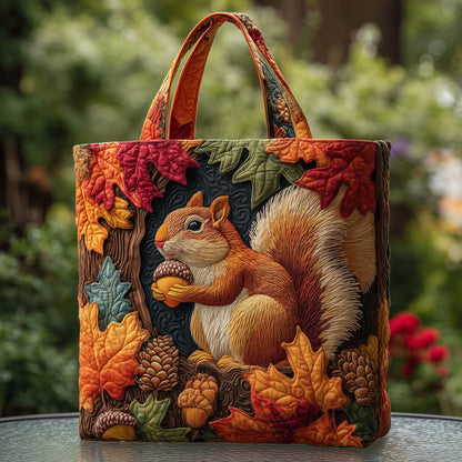 Charming Fall Squirrel Quilted Tote Bag GFTOTP11272