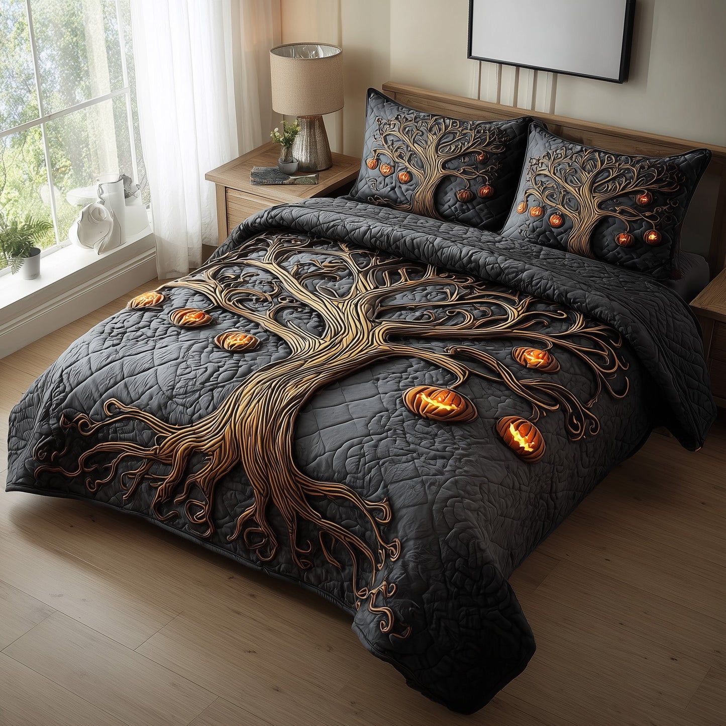 Midnight Manor 3-Piece Quilted Bedding Set GFTOTP11275