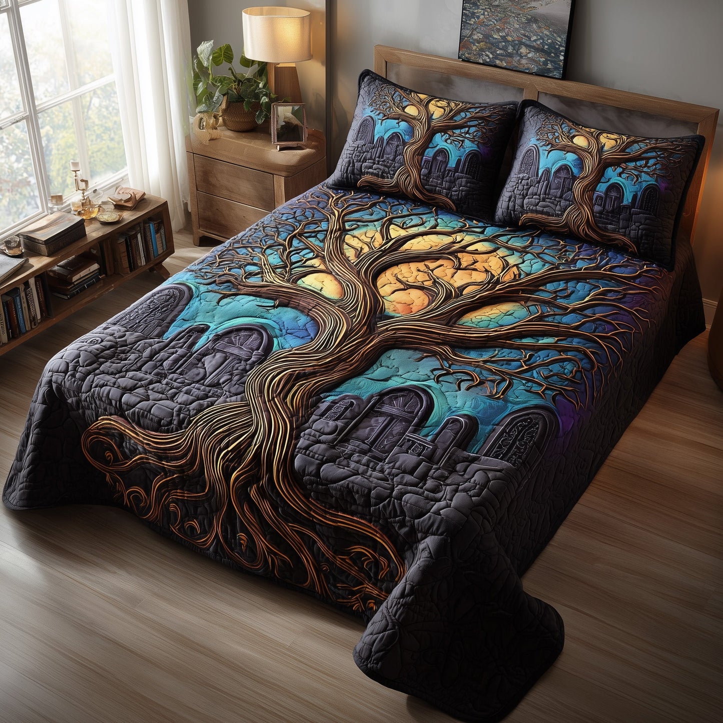 Phantom Hollow 3-Piece Quilted Bedding Set GFTOTP11280