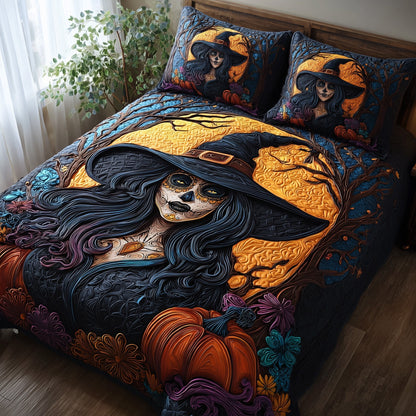 Mystic Muertos 3-Piece Quilted Bedding Set GFTOTP11285
