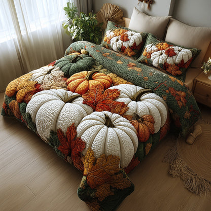 Pumpkin Haven 3-Piece Quilted Bedding Set GFTOTP11289