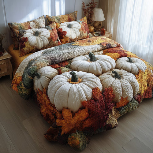 Pumpkin Haven 3-Piece Quilted Bedding Set GFTOTP11291