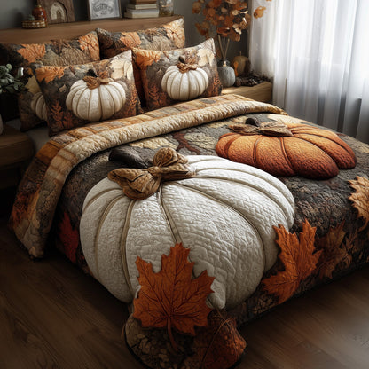Pumpkin Haven 3-Piece Quilted Bedding Set GFTOTP11292