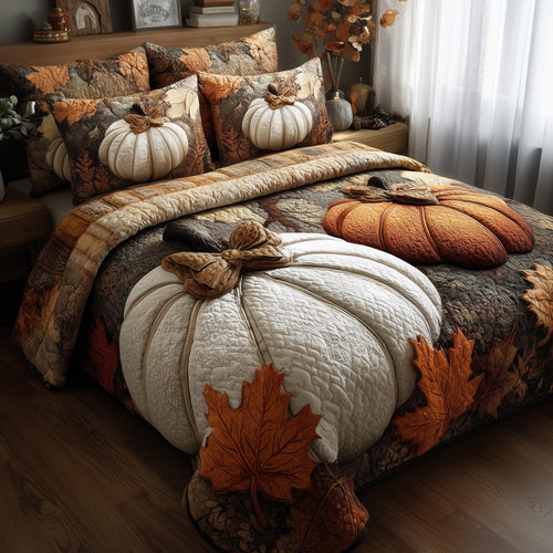 Pumpkin Haven 3-Piece Quilted Bedding Set GFTOTP11292