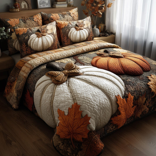Pumpkin Haven 3-Piece Quilted Bedding Set GFTOTP11292