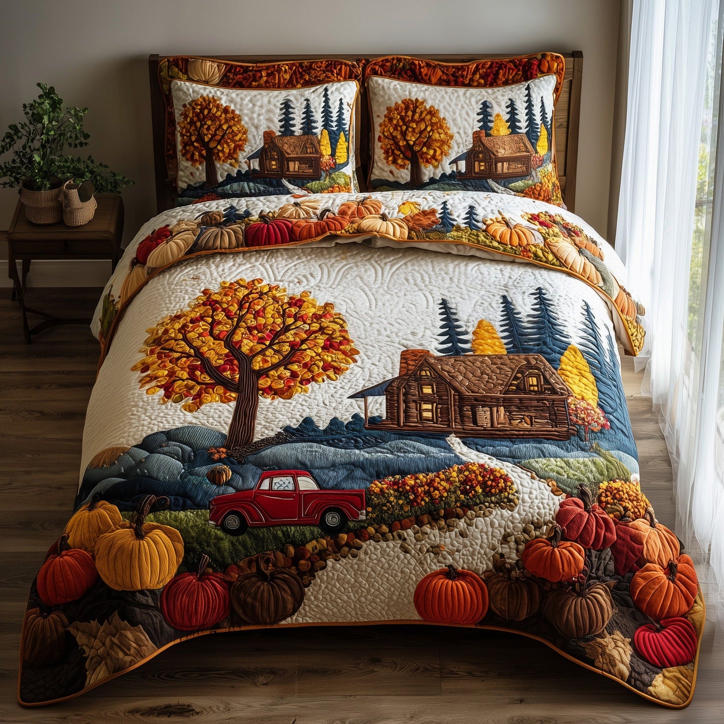 Rustic Cabin 3-Piece Quilted Bedding Set GFTOTP11309