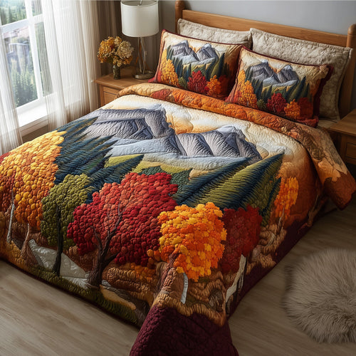 Autumn Trails 3-Piece Quilted Bedding Set GFTOTP11314