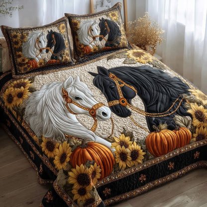 Autumn Pasture Gallop 3-Piece Quilted Bedding Set GFTOTP11327