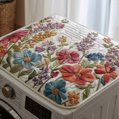 Flower Field Quilted Washer and Dryer Cover GFTOTP11339