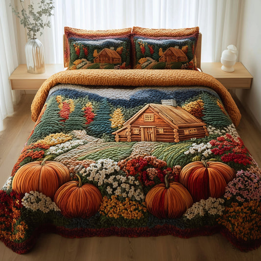 Rustic Autumn 3-Piece Quilted Bedding Set GFTOTP11342